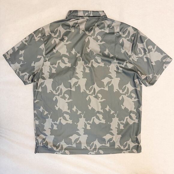 Etonic Golf Polo Shirt Mens Large Gray Contrast Camo Performance - Picture 6 of 7
